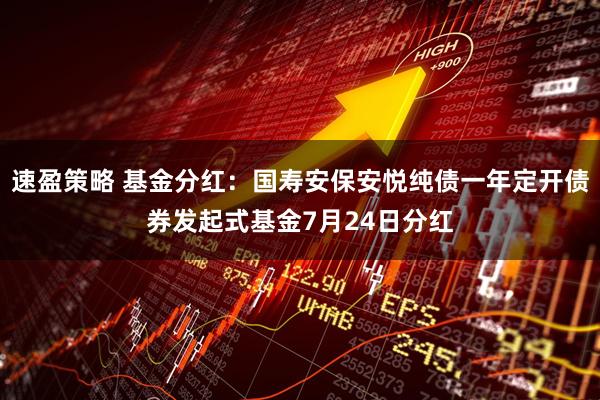 速盈策略 基金分红：国寿安保安悦纯债一年定开债券发起式基金7月24日分红